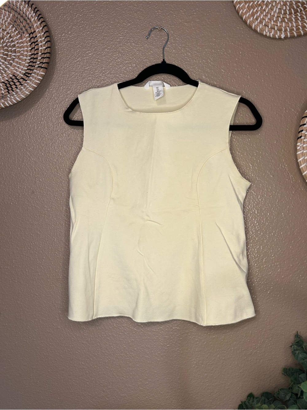 H&M Butter Yellow Sleeveless Tank Top